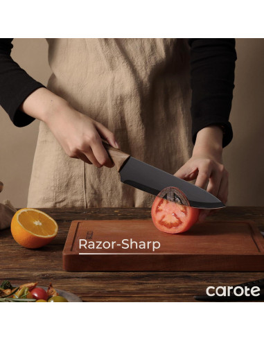 Juego de Cuchillos de Cocina CAROTE 12 Piezas Acero Inoxidable