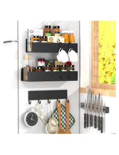 Estantes Magnéticos para Especias SUNHEARTH - Paquete de 4