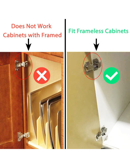 Paquete de 8 bisagras ocultas REDYA 10.16 cm cierre suave