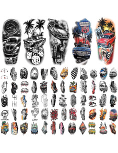 77 Hojas Tatuajes Temporales Realistas Gabizafia Coche 2