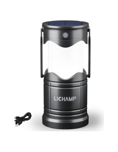 Linterna Solar LED Lichamp CLS-K001GH Plegable 600 Lúmenes