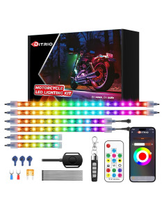 Kit de Iluminación LED DITRIO 6 Piezas RGB para Motocicleta
