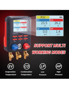 Manómetro Digital Rogvoc RMG4DB-BK con 3 Mangueras y Termómetros 2