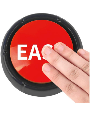 Botón Hablante Mealivos 1002 Rojo/Negro - Fácil de Usar