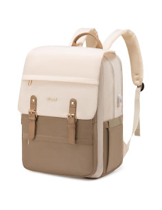 Mochila LOVEVOOK para Laptop 15.6" Beige y Café 23.2L