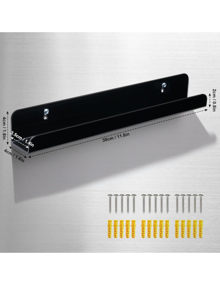 Estante Flotante para Discos de Vinilo Meaocer 6 Piezas 30.48 cm