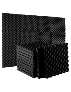 Paneles Acústicos Musfunny Ovalados Negros 12 Piezas 30.48x30.48 cm