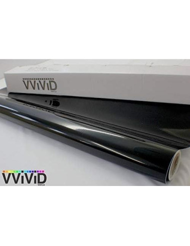Vinilo Gloss Negro VViViD 15.24cm x 152.4cm con Liberación de Aire