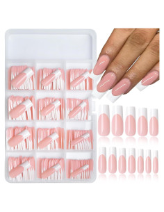 240 Uñas Postizas Largas Punta Francesa Lifextol - Cuadradas