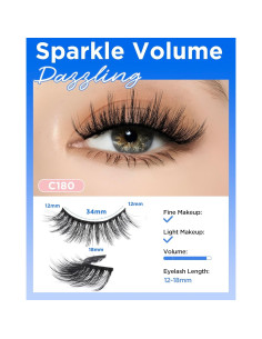 Pestañas Postizas BEYELIAN 14 Paquetes 12-18mm Suaves 3D 2