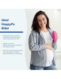 Bidet Portátil HappyPo XL Frambuesa 50% Más Volumen 2