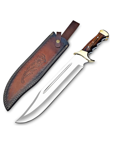 Cuchillo Bowie Grande WARIVO 45.72 cm Acero D2 Hecho a Mano