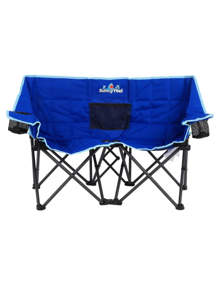 Silla de Camping Doble Plegable SUNNYFEEL Azul para Niños Silla de Camping Doble Plegable SUNNYFEEL Azul para Niños
