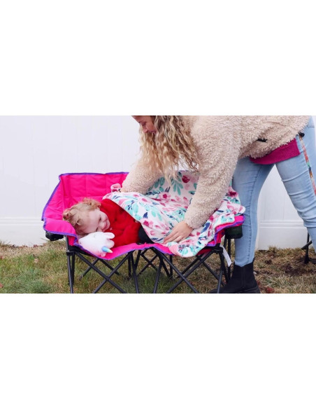 Silla de Camping Doble Plegable SUNNYFEEL Azul para Niños Silla de Camping Doble Plegable SUNNYFEEL Azul para Niños
