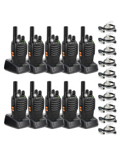 Walkie Talkies Retevis H-777 con Auriculares - Paquete de 10
