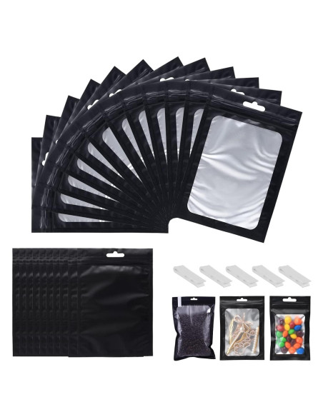 350 Bolsas Mylar Reutilizables 10x15 cm con Cierre Ziplock