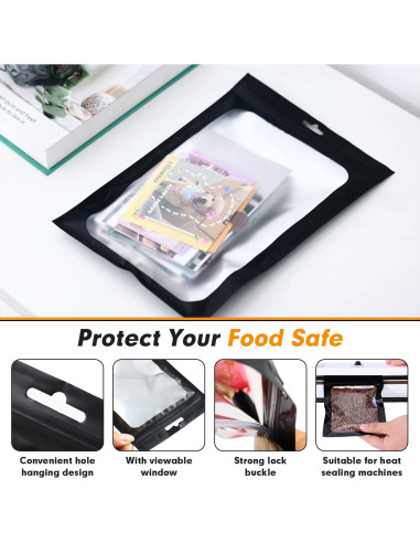 350 Bolsas Mylar Reutilizables 10x15 cm con Cierre Ziplock