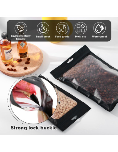 350 Bolsas Mylar Reutilizables 10x15 cm con Cierre Ziplock