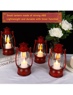 Lámpara de Vela LED Vintage Reperla con Control Remoto 18 cm 2