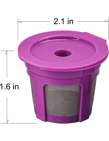 Paquete de 4 Filtros K Cup Irmidi Reutilizables para Keurig