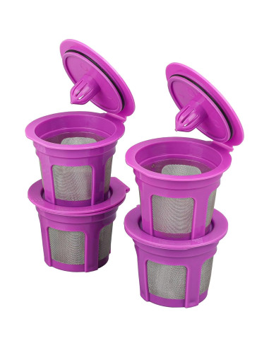 Paquete de 4 Filtros K Cup Irmidi Reutilizables para Keurig
