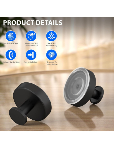 Ganchos de Ventosa CHIKESI para Ducha y Baño - Soporta 6.8 kg