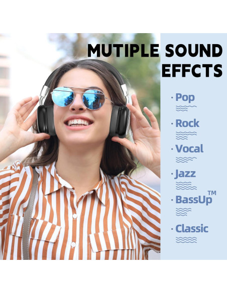 Auriculares Inalámbricos AMAFACE B35, Bluetooth 5.3, 10H, Negro