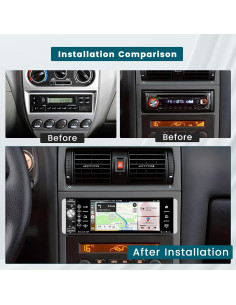 Estéreo de Coche Hikity 1 Din 5.1" Carplay Android Auto Bluetooth 2