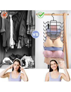 Perchas Plegables Besslly 2 Pcs para Camisetas y Sujetadores 2