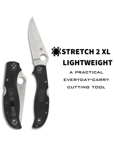 Cuchillo de bolsillo Spyderco Stretch 2 XL con hoja VG-10 8.71 cm
