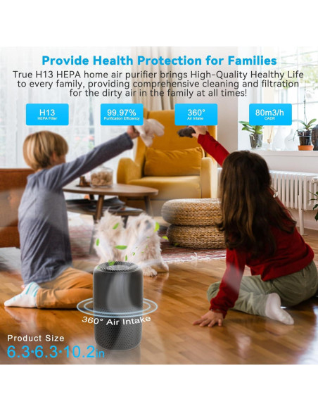 Purificador de Aire KJ50 H13 HEPA Silencioso 20dB para Dormitorio Purificador de Aire KJ50 H13 HEPA Silencioso 20dB para Dormitorio