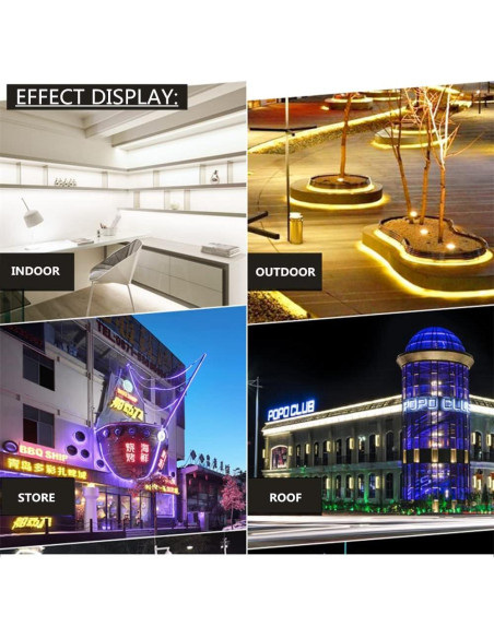 Tira de Luz LED Neón RGB SYMHMT 5m Regulable IP67 Control Remoto