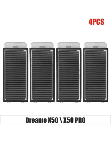 Kit de Reemplazo Aspiradora Dreame X50 Pro - 2 Cepillos, 4 Filtros