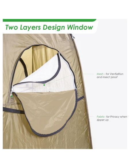 Tienda de Ducha Plegable LACAJ 120x120x207 cm Verde Militar