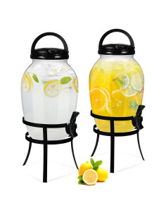 Dispensador de Bebidas Havawish 2 Pack 4.4L con Soporte Negro