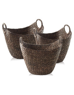 Conjunto de 3 Cestas de Almacenamiento Casafield - Espresso