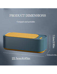 Limpiador Ultrasónico de Joyas Xiqiqi 48KHz 600ml Azul 2