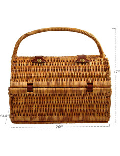 Cesta de Picnic de Mimbre Picnic at Ascot para 4 Personas 2