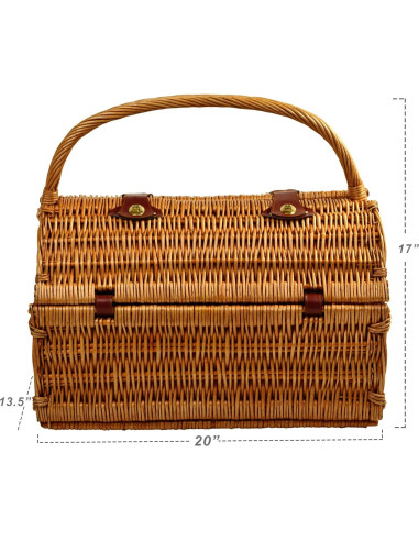 Cesta de Picnic de Mimbre Picnic at Ascot para 4 Personas