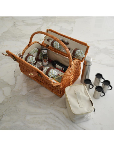 Cesta de Picnic de Mimbre Picnic at Ascot para 4 Personas