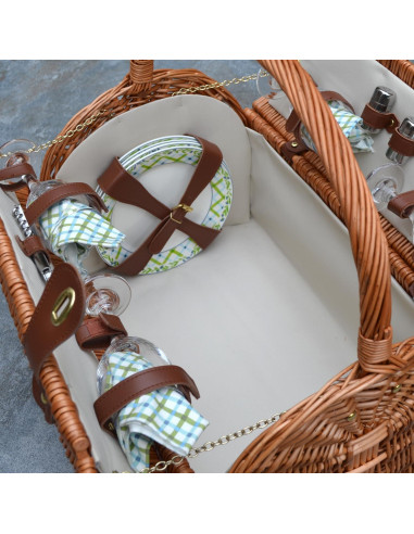 Cesta de Picnic de Mimbre Picnic at Ascot para 4 Personas