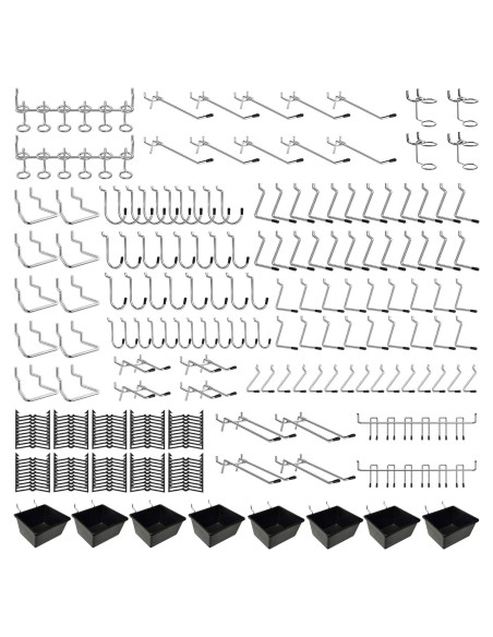 80 Ganchos para Tablero Perforado Dobures - Alta Resistencia