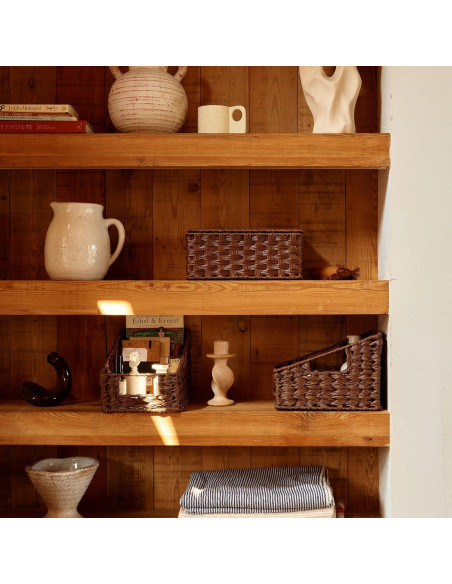 Cestas de Mimbre con Tapa GRANNY DICE - Juego de 3, Marrón Cestas de Mimbre con Tapa GRANNY DICE - Juego de 3, Marrón