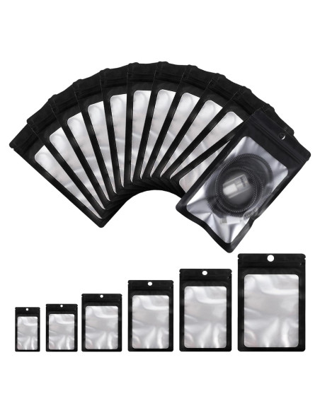 100 Bolsas Resellables Transparentes EIOFG 6.1x9.9 cm Negro 100 Bolsas Resellables Transparentes EIOFG 6.1x9.9 cm Negro