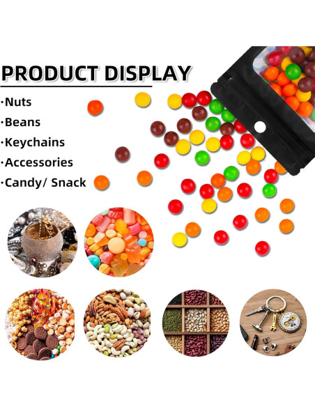 100 Bolsas Resellables Transparentes EIOFG 6.1x9.9 cm Negro 100 Bolsas Resellables Transparentes EIOFG 6.1x9.9 cm Negro