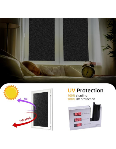 Película Blackout DUOFIRE 30x119.4 cm Anti UV Privacidad