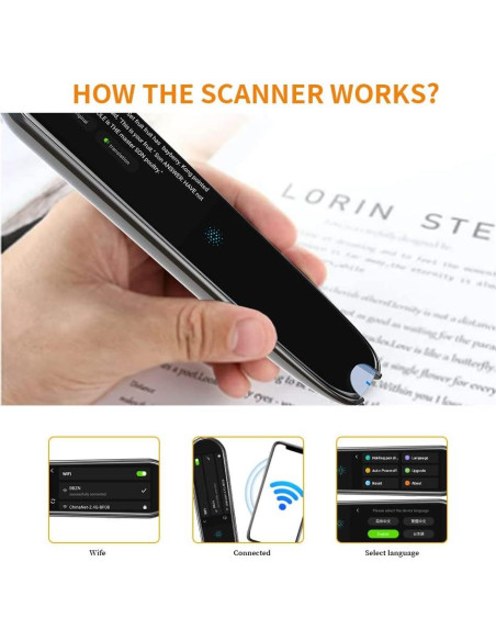 Pluma Traductora Amigopen 112 Idiomas WiFi Offline Negro