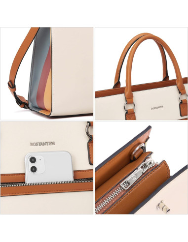 Maletín de Cuero BOSTANTEN para Portátil 15.6" Mujeres