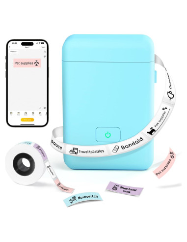 Impresora de Etiquetas Bluetooth HP2 - Portátil, 203 DPI, Azul