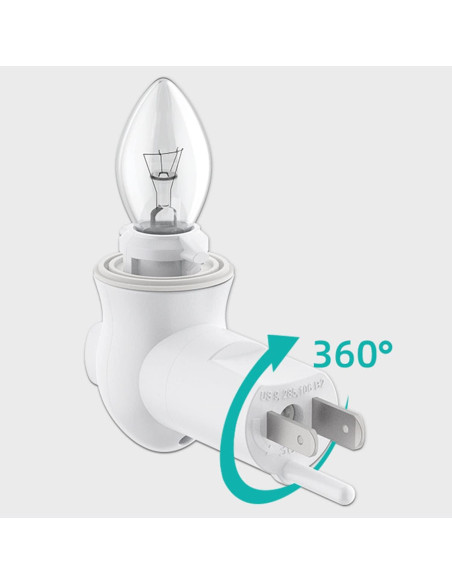 Módulo de Luz Nocturna Enchufable JNXQWE con Interruptor E12